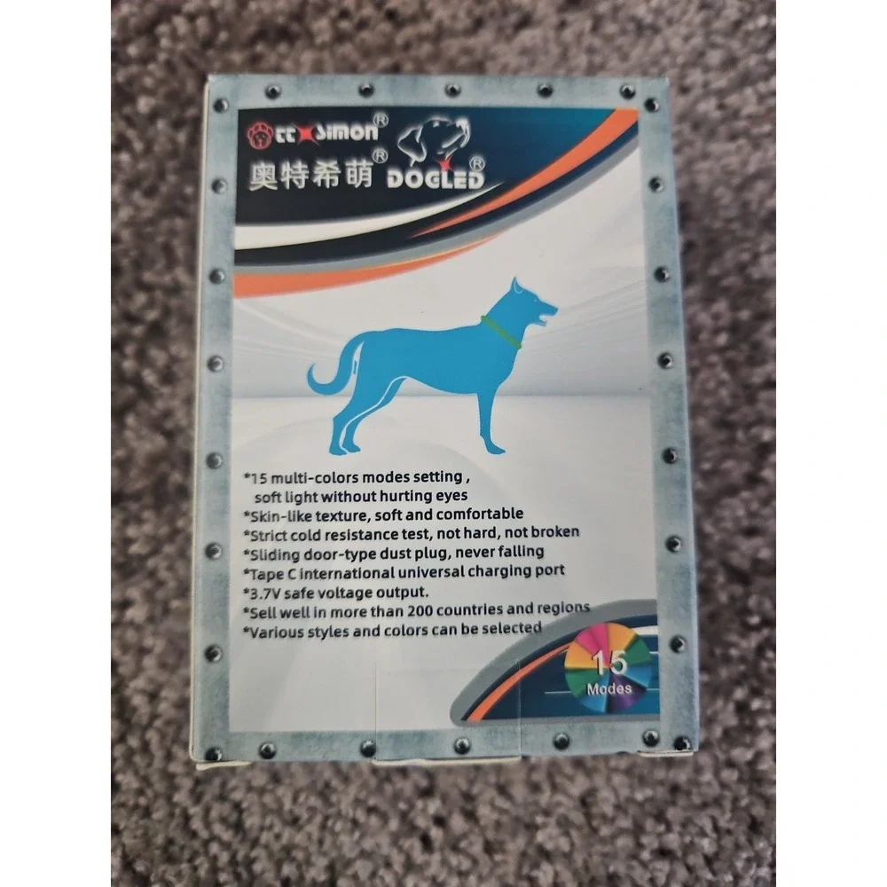 LED Recharable Pet Collar. New